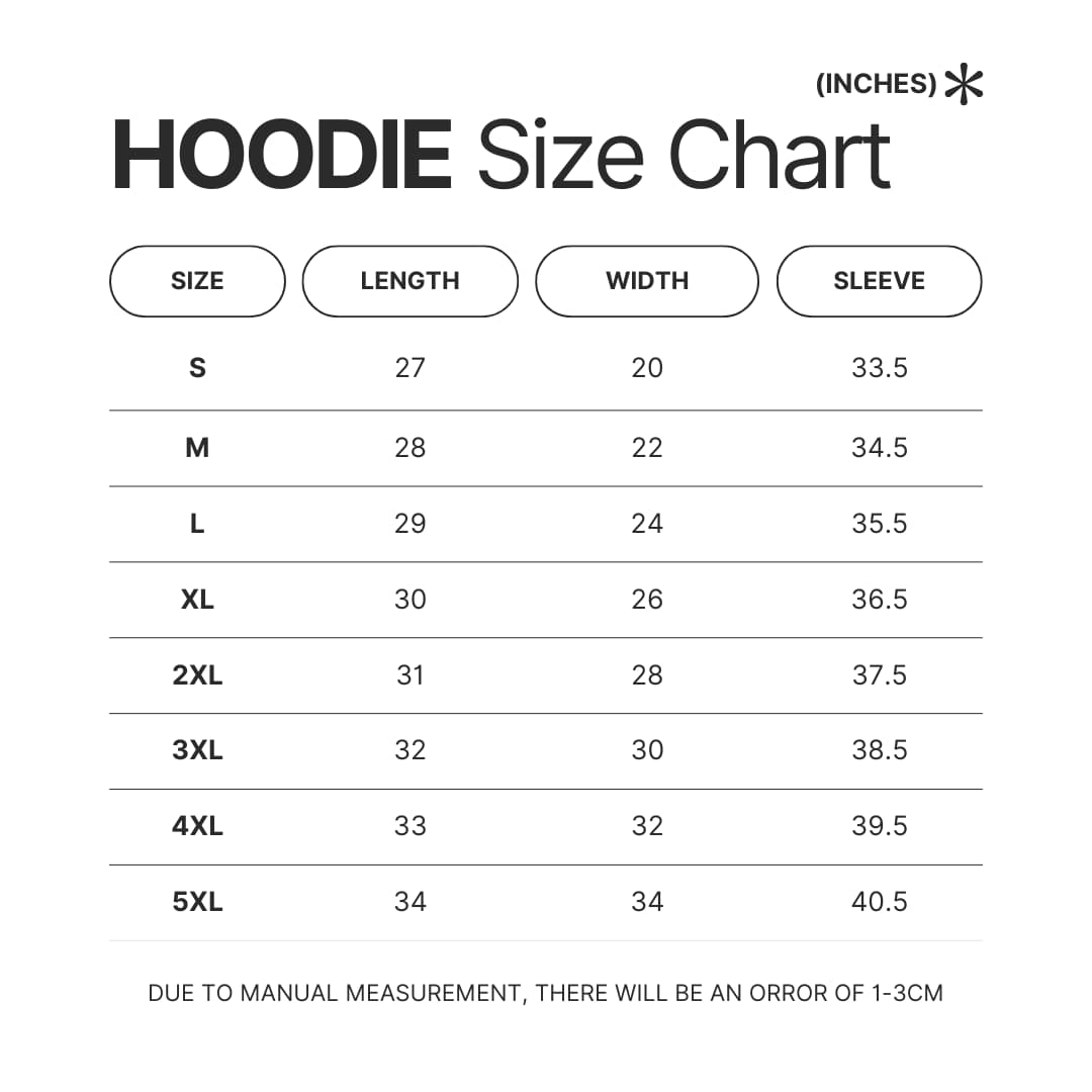 Hoodie Size Chart - SmartLess Podcast Store
