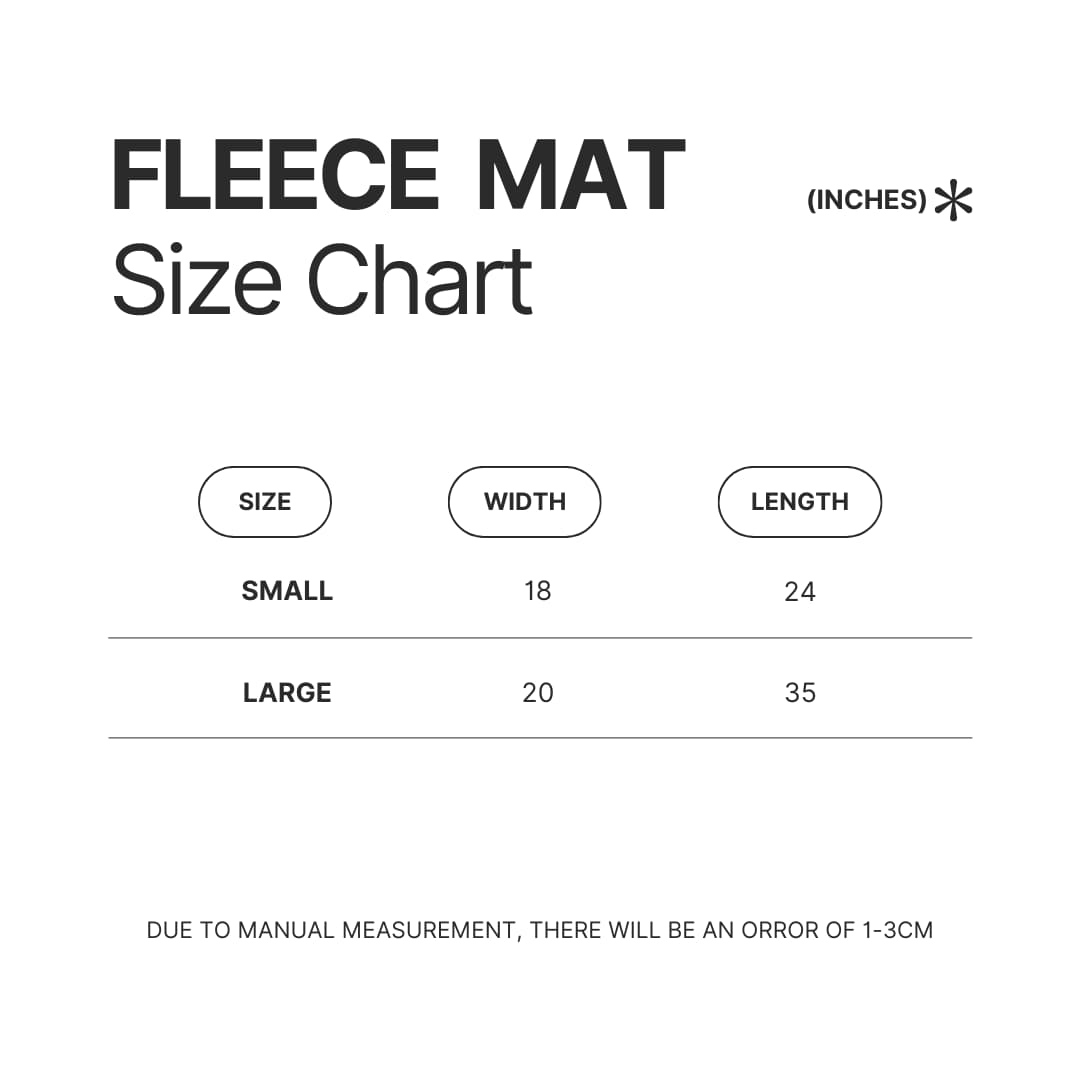 Fleece Mat Size Chart - SmartLess Podcast Store